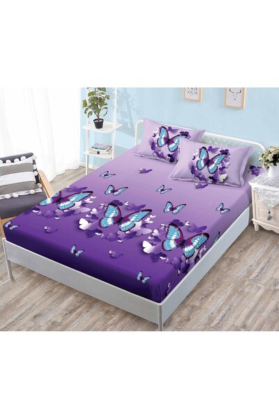 naniland.ro Husa de pat cu elastic 3 piese Purpy HP034