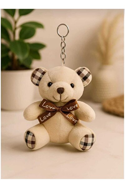 Şirin Peluş Teddy Ayıcık Anahtarlık – 11 cm Sevimli Mini Ayı hediyelik