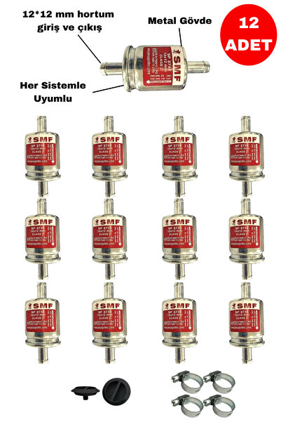 ATİKER SMF LPG FİLTRESİ 12 ADET TÜM MARKALARA UYUMLU