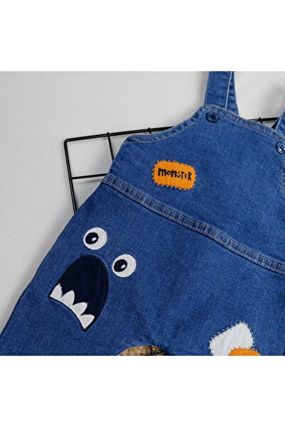 bebegci 2-Piece Baby Boy Set with Stripe Detail Salopet