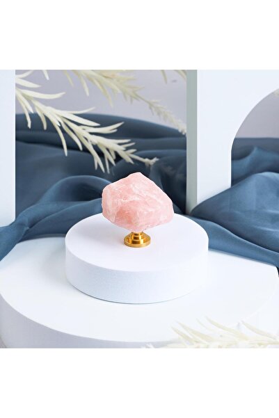 Onuvio Crystal and Semi-Precious Stone Knob Furniture Handle with Brass Base, Model M06 - Pink