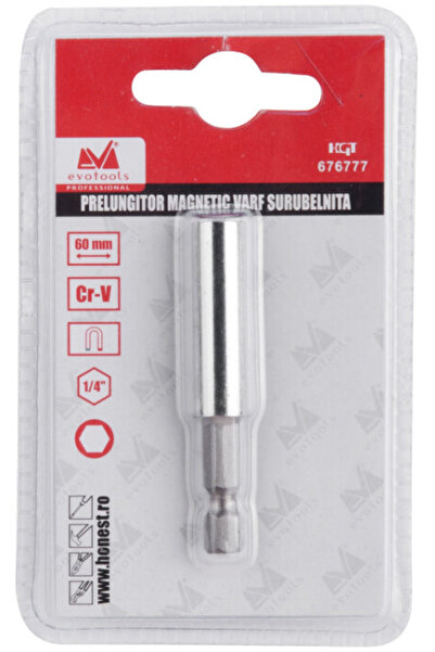 EvoTools Professional Magnetic Extension Screwdriver Tip ETP 60 mm