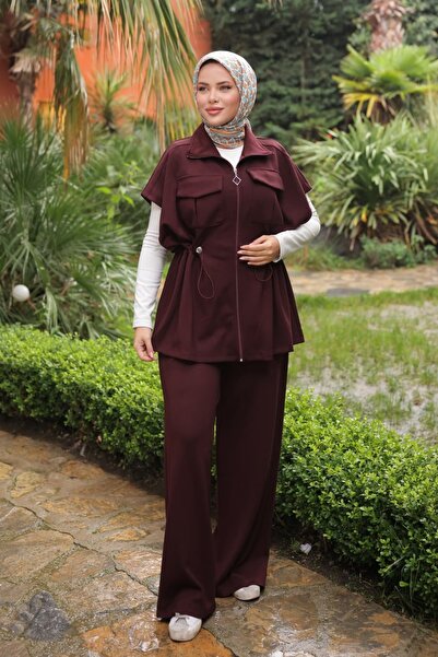 Asya Karen Retro Yelekli Takım