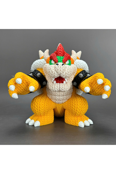 Fud3D Bowser Örgü Görünümlü Bowser 23Cm Hareketli Kafa Süper Mario Serisi