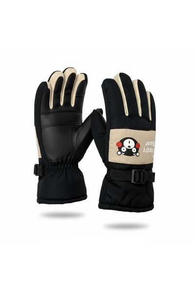 Mustran قفازات التزلج والثلج الشتوية للأطفال - مبطنة بالصوف، مقاومة للماء، مو...