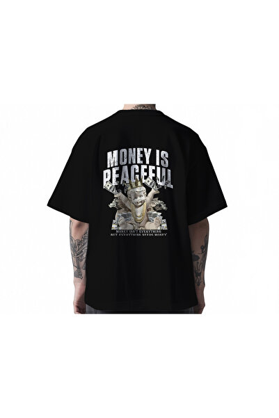 Koi Art Design Τα χρήματα είναι η ειρήνη / Υπερμεγέθης Unisex Μπλούζα / 95% Β...