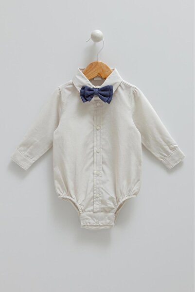 Caramell 100% Cotton Baby Boy Shirt Bodysuit with Bow Tie 3-24 Months Colors-Determined by Bow Tie Color