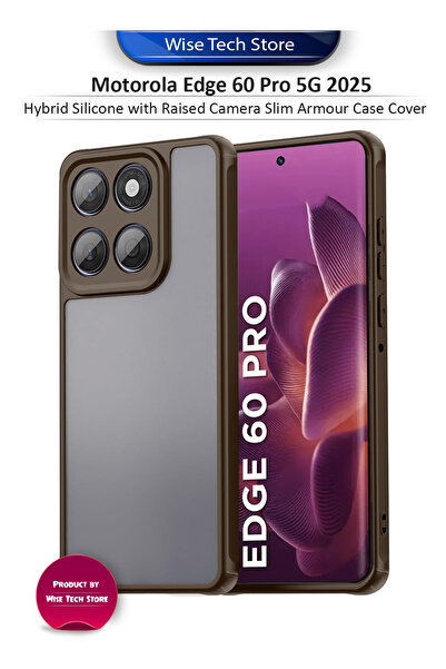 Wtech Motorola Edge 60 Pro 5G 2025 Hybrid TPU Silicone with Raised Camera Slim Armour Case Cover