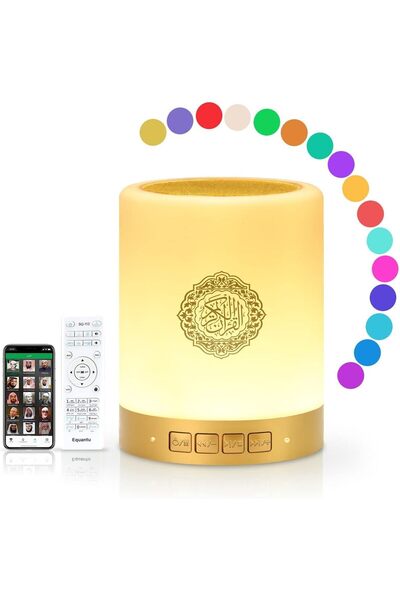 Generic Quran Speaker Touch Lamp - Portable Bluetooth Bedside Lamp (7 Color Lights, 14 Transla
