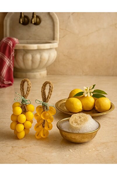 Günebakan مجموعة صابون العنب من سالكيم مكونة من قطعتين، أصفر معتم وشفاف