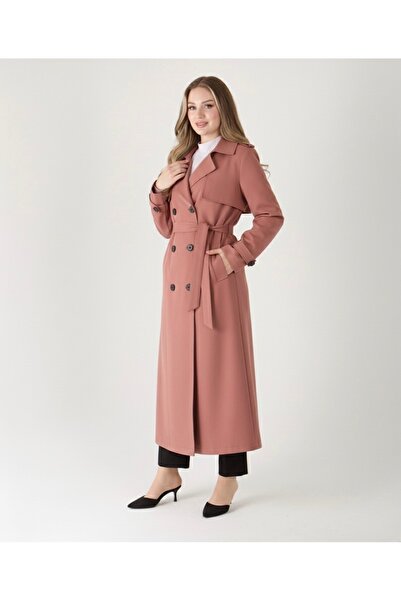 şuranur DÜĞMELİ KADIN TRENÇKOT