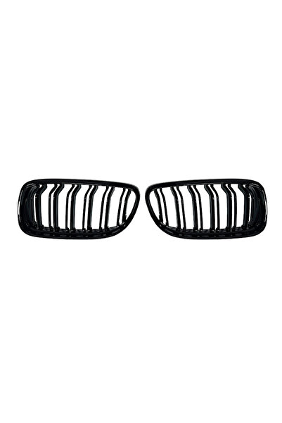 BMW 3 Series E90 Böbrek-Panjur 2009-2012 (Parlak-Siyah) uyumlu