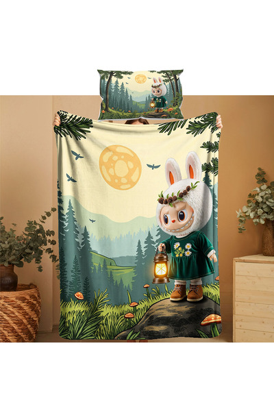 ACONCEPT Labubu Themed Thin Blanket & Pillowcase
