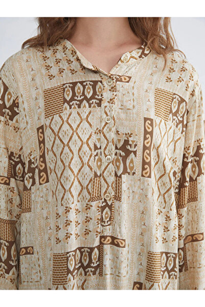 LC Waikiki Judge Collar Patterned Women's Tunic