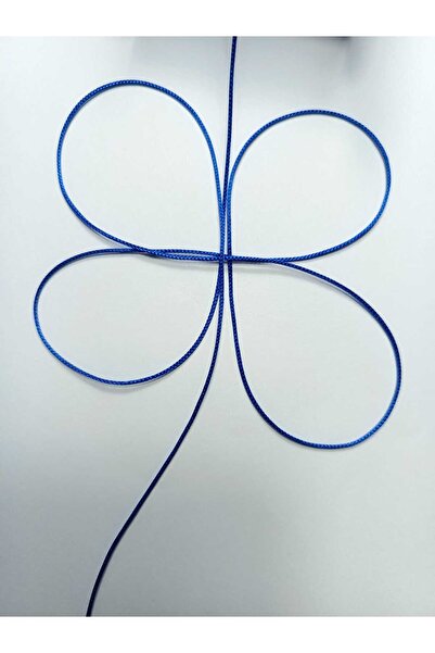 Eskişehir hobi sanat خيط مظلات أزرق اللون بسمك 1 مم وطول 50 متر، خيط مكرامية لصنع الأساور والقلائد والمجوهرات