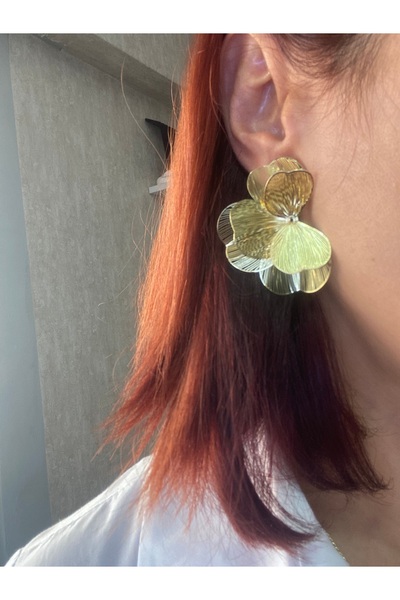 Byoz store Steel Flower Model Earrings