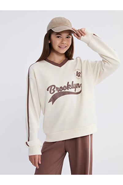 LC Waikiki Hanorac și pantaloni de sport pentru fete cu decolteu în V