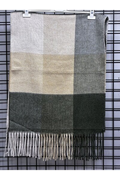 Hat Town Unisex Puffy Plaid Shawl Scarf 45X220 cm