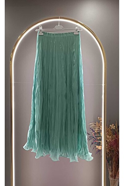 tesettürgiyim Women's Krash Lining Chiffon Standard Skirt