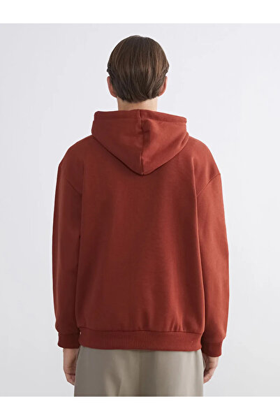 LC Waikiki Ανδρικό χοντρό κουκούλα με μακρυμάνικο εμπριμέ