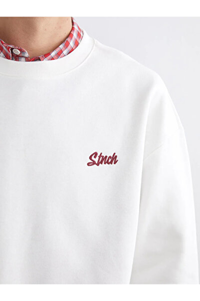 LC Waikiki Ανδρικό φούτερ με κέντημα με λαιμόκοψη