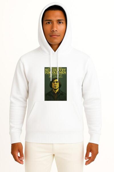 Bahriyeli Collection cu glugă No Country For Old Men Hanorac unisex cu design...