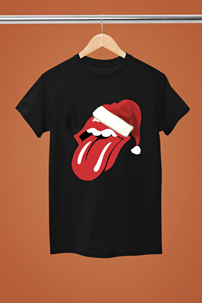 MAGORS تيشيرت روك قطني مطبوع عليه عيد الميلاد نويل بأكمام قصيرة وقصة عادية