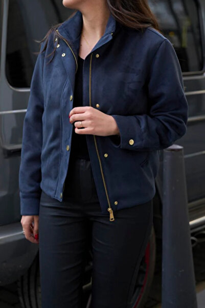 Suziş Бомбер-куртка з високим коміром і застібкою-кнопкою 4S2096