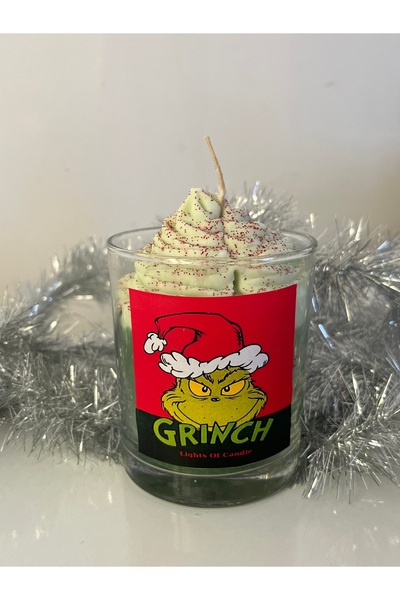 lıghts of candle handmade & 2020 Yeniyık- Yılbaşı Temalı Grinch Temalı Yeşil ...
