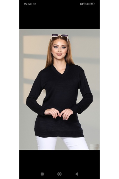 LocaMz Pulover din tricotaj cu decolteu în V