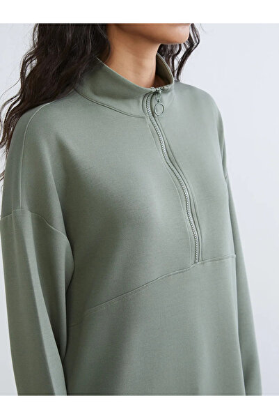 LC Waikiki Dik Yaka Kadın Sweatshirt Tunik