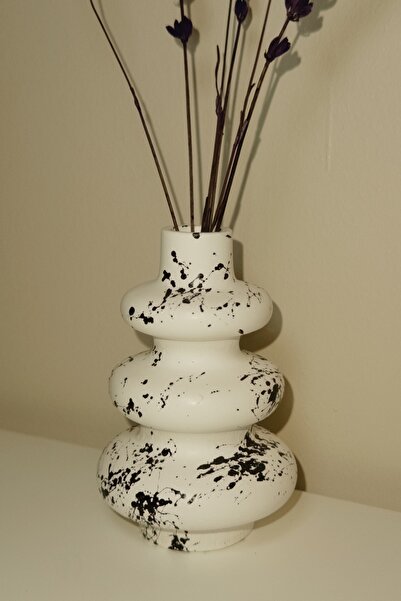 N&E Studio Spiral Görünümlü Vazo (Balon Form) | Minimalist Bohem Dekor Objesi