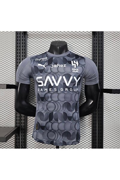 Al hilal تيشرت نادي الهلال السعودي الرمادي