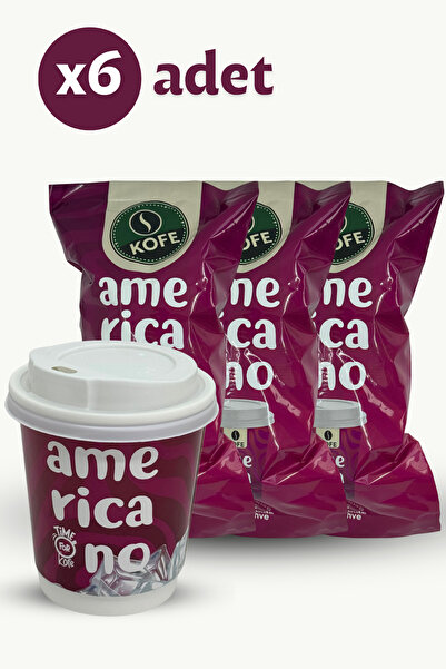 KOFE Americano Hazır Bardak Kahve 6'Lı