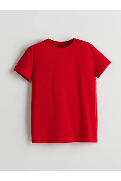 LC Waikiki Crew Neck Plain Combed Cotton Girls' T-Shirt