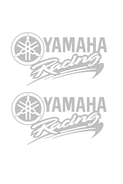 Oracal Set 2 stickere decorative, rezistente, moto Yamaha Racing, 15cm, gri