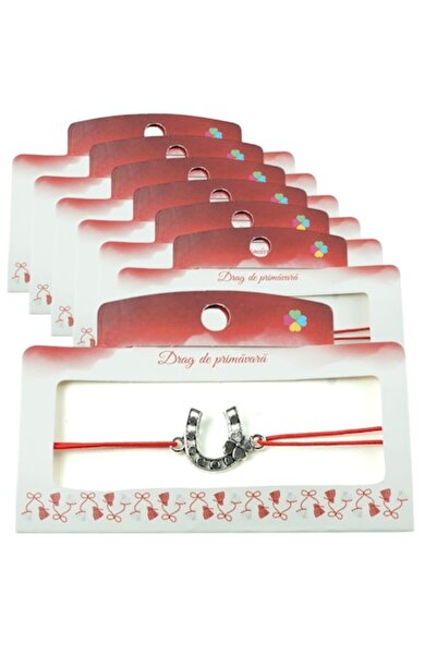 GOLD MARKET Set of 12 Martisor Bracelets with 2 Elastic Knots, Horseshoe with...