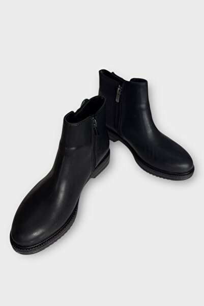 Liger Γυναικείες κλασικές μπότες με φερμουάρ ΜΑΥΡΟ - ΑΣΗΜΕΝΙΟ