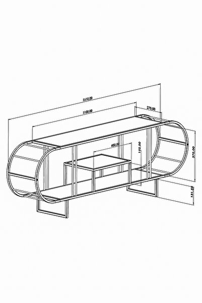 DEKOPRATİK Rio Tv Ünitesi Raflı Televizyon Sehpası