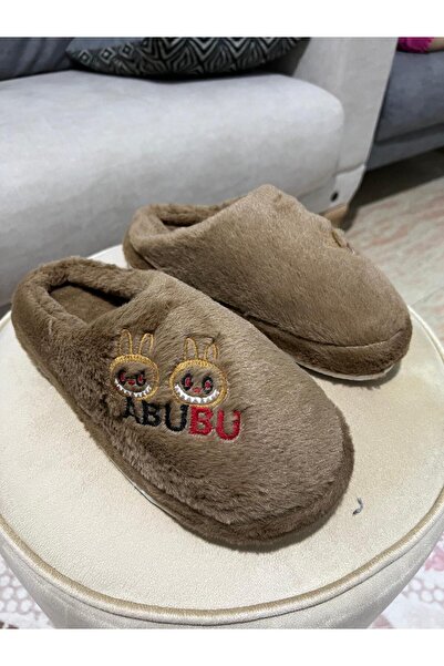 Minamoda Women's Home Slippers Winter Women's Plush Furry Women's Carpet Slippers Trending Slippers Bohça Dowery