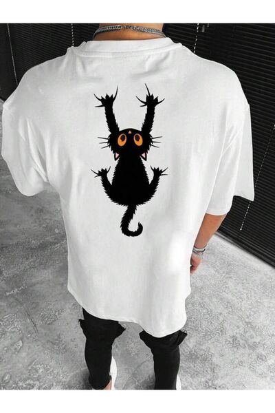 MODARİCH Tricou unisex pentru bărbați/femei BLACKCAT, cu imprimeu personaliza...