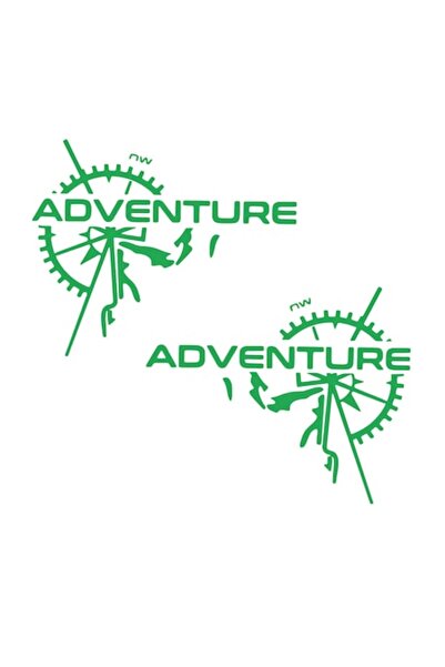 Oracal Set 2 Stickere Off Road Adventure cu Busola (stanga+dreapta), verde