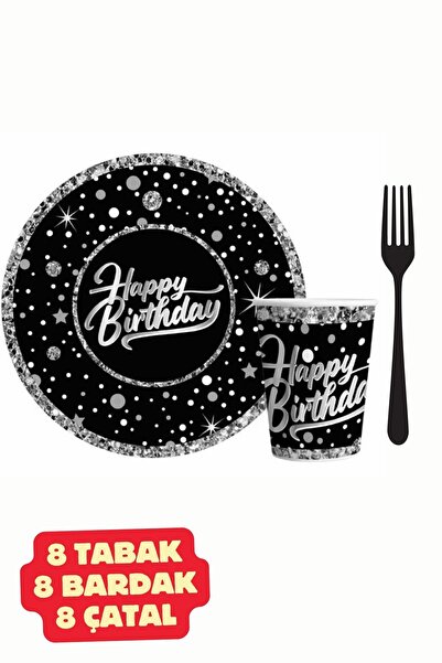 Baloncu Nene Happy Birthday Yazılı Karton Gümüş Çocuk Yetişkin Doğum Günü Tabağı Kullan At Tabak