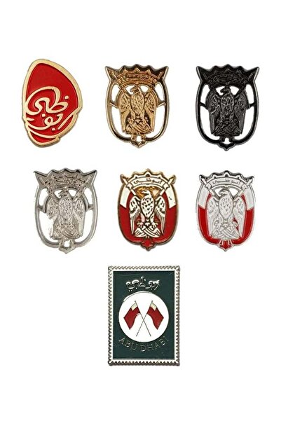 STICK STICKER ملصق معدني ثنائي الأبعاد من هدايا المقاتلين - أبو ظبي - 7 قطع، 3 سم