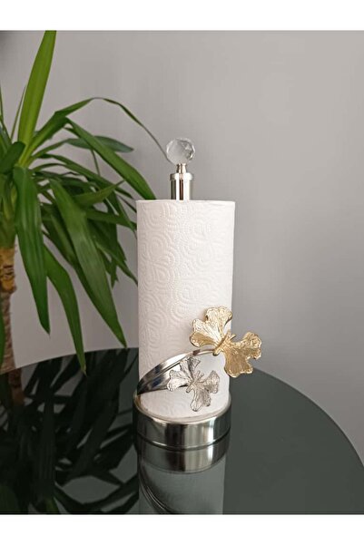 PARILTI HOME COLLECTİON Paper Towel Holder Silver Roll