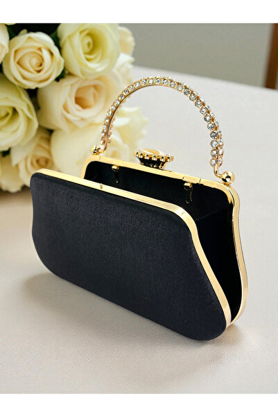 Biçanta Color Glitter Satin Crystal Stone Handle Women Evening Dress Bag Wedding Engagement Graduation