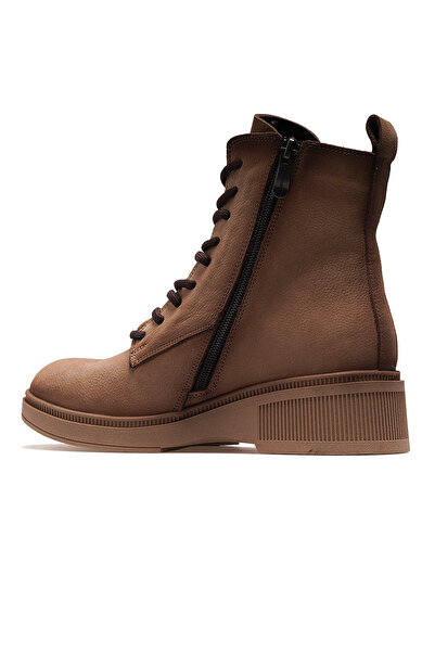 Mammamia Kadın Hakiki Deri Postal Günlük Bot 25k D25kb-8140 Z Bej Nubuk