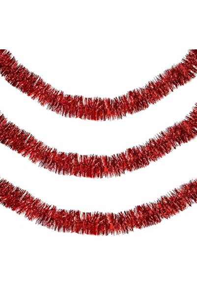 OEM Κόκκινο Μεταλλικό Χριστουγεννιάτικο Πούλιες, 3μ x 7εκ.