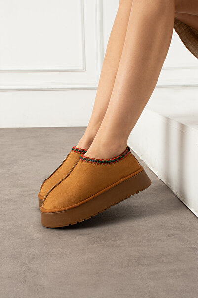 pasyone Tan Women's Daily Slipper Model Boots