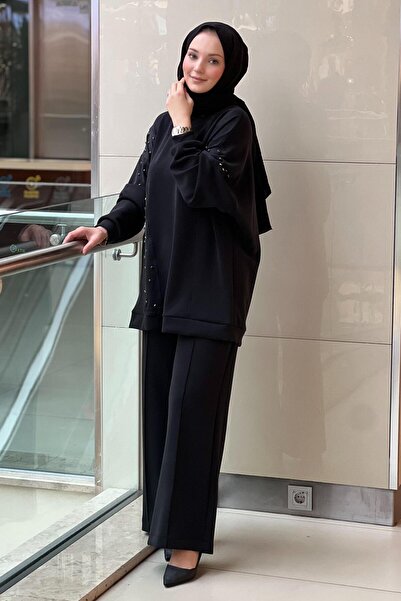 Nuss Crystal Stone Detailed Tunic Pants Modal Set